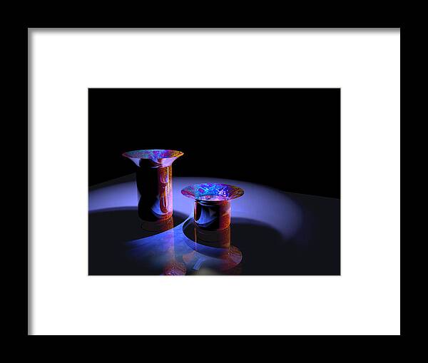 3d Framed Print featuring the digital art Vase 2 by Paul Gaj