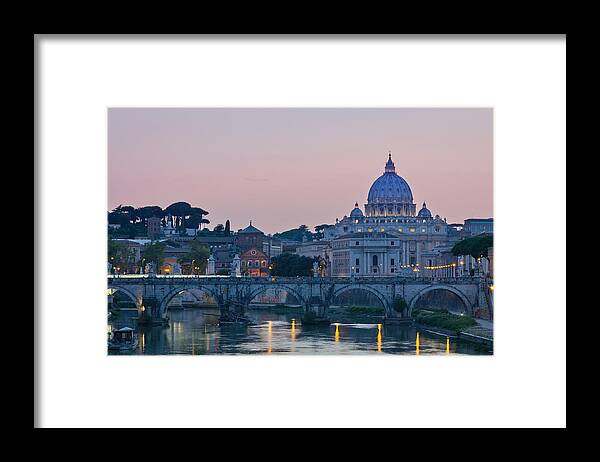 Vatican Framed Print featuring the photograph Vatican City at Sunset by Pablo Lopez