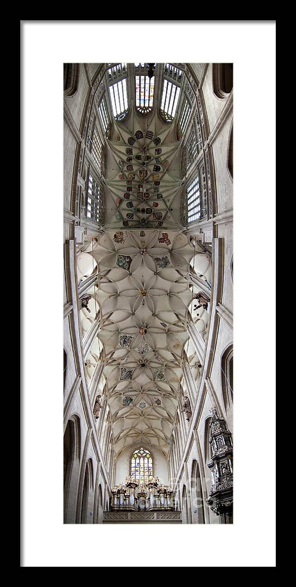 Vault Framed Print featuring the photograph Vault of Saint Barbara church by Michal Boubin