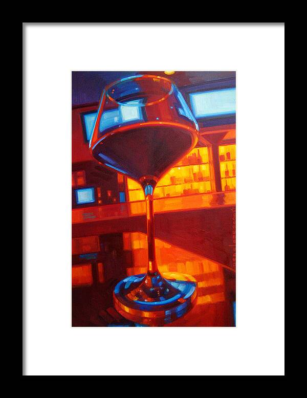 Wine Painting Framed Print featuring the painting Vegas Baby by Penelope Moore