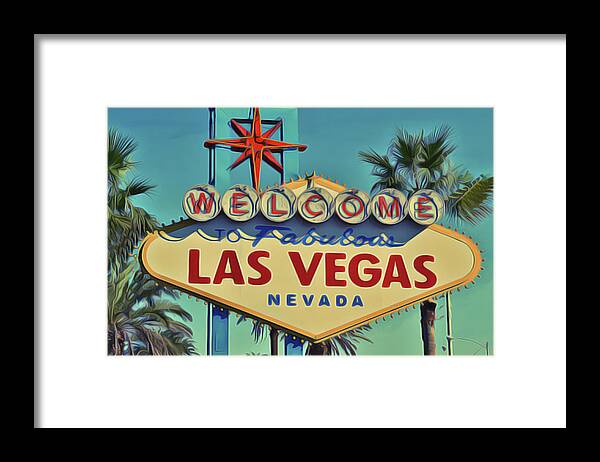 Vegas Framed Print featuring the painting Vegas by Harry Warrick