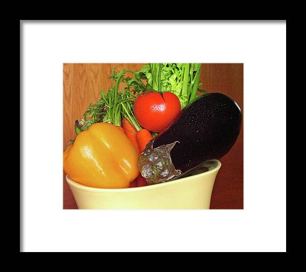 Pepper Framed Print featuring the photograph Vegetable Bowl by Ira Marcus