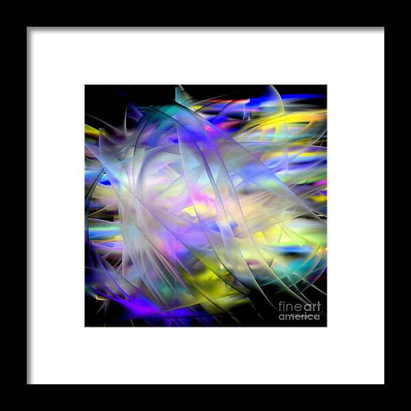 Vales Framed Print featuring the digital art Veils of Color by Greg Moores