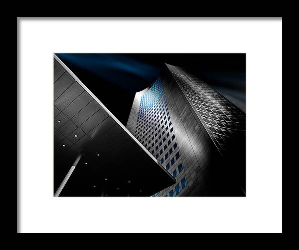 Architecture Framed Print featuring the photograph Velvet Blue by Holger Glaab