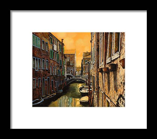 Venice Framed Print featuring the painting Venezia Al Tramonto by Guido Borelli