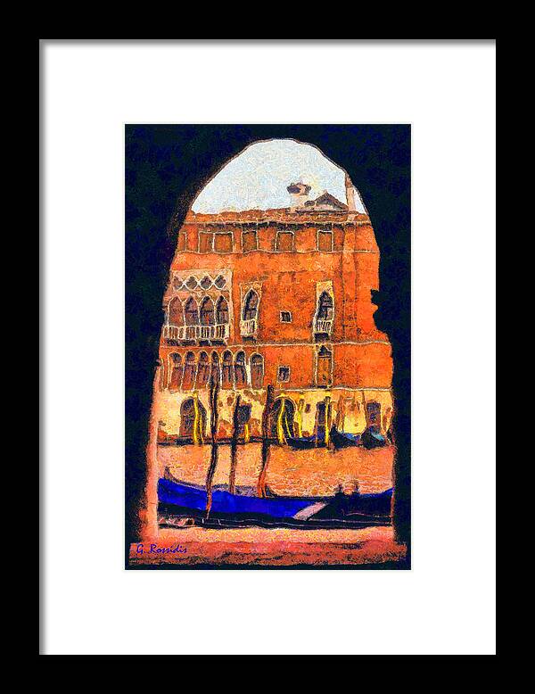 Rossidis Framed Print featuring the painting Venezia by George Rossidis