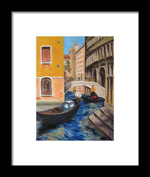 Landscape Framed Print featuring the painting Venice Afternoon by Lisa Boyd