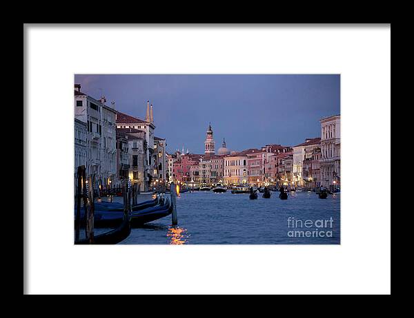 Venice Framed Print featuring the photograph Venice Blue Hour 2 by Heiko Koehrer-Wagner