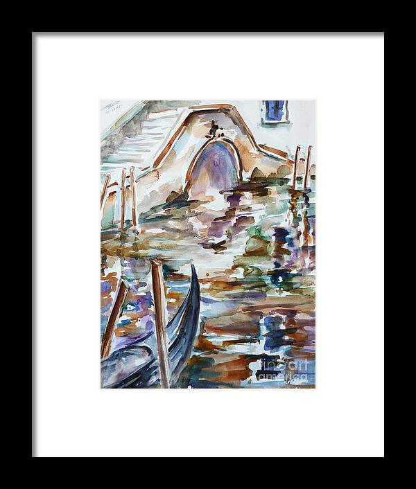 Watercolor Framed Print featuring the painting Venice Impression I by Xueling Zou