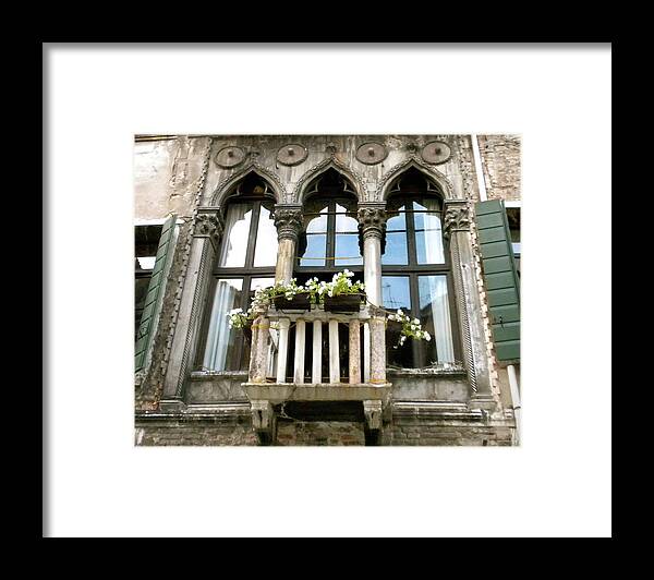 Windows Framed Print featuring the photograph Venice Windowscape by Teresa Tilley