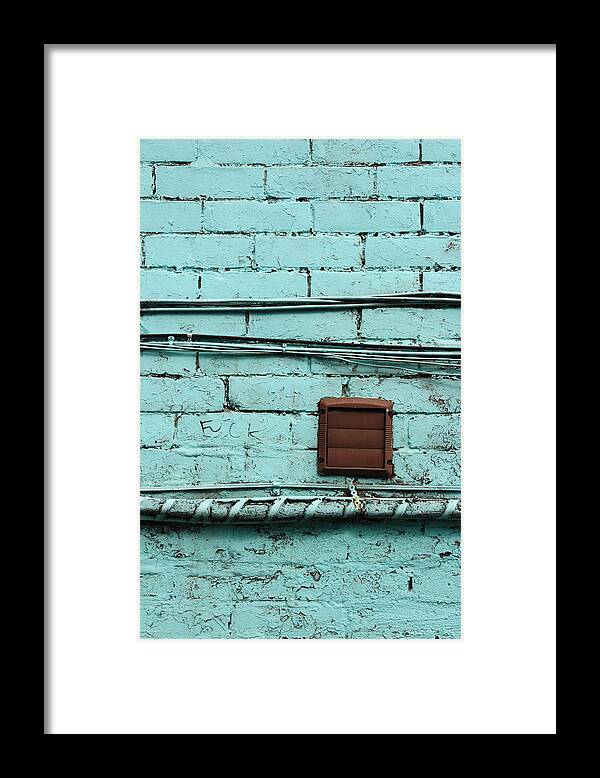 Teal Framed Print featuring the photograph Vent With Nasty Words by Kreddible Trout