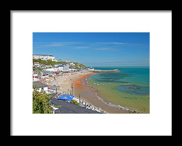 Europe Framed Print featuring the photograph Ventnor Beach and Seafront by Rod Johnson