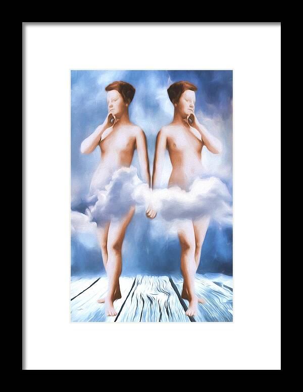 Venus Framed Print featuring the digital art Venus and Milo by John Haldane