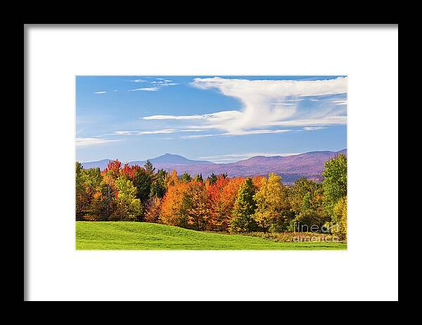 Fall Framed Print featuring the photograph Vermont Autumn View by Alan L Graham