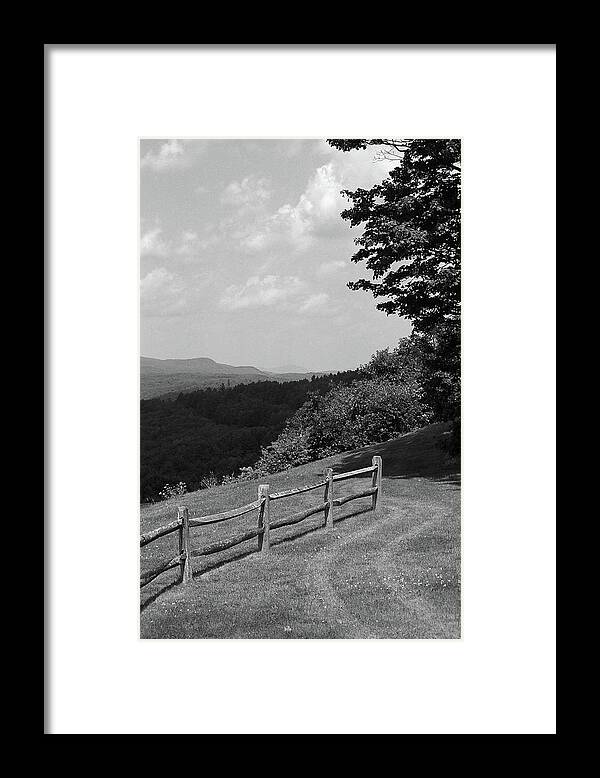 America Framed Print featuring the photograph Vermont Countryside 2006 BW by Frank Romeo