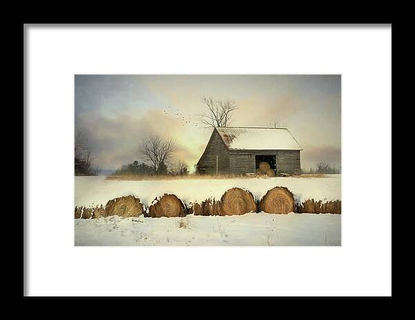 Barn Framed Print featuring the photograph Vermont Hay Barn by Lori Deiter