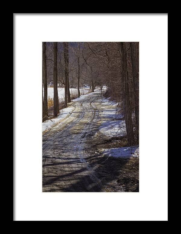Old Ferry Road Framed Print featuring the photograph Vermont Mud Season by Tom Singleton