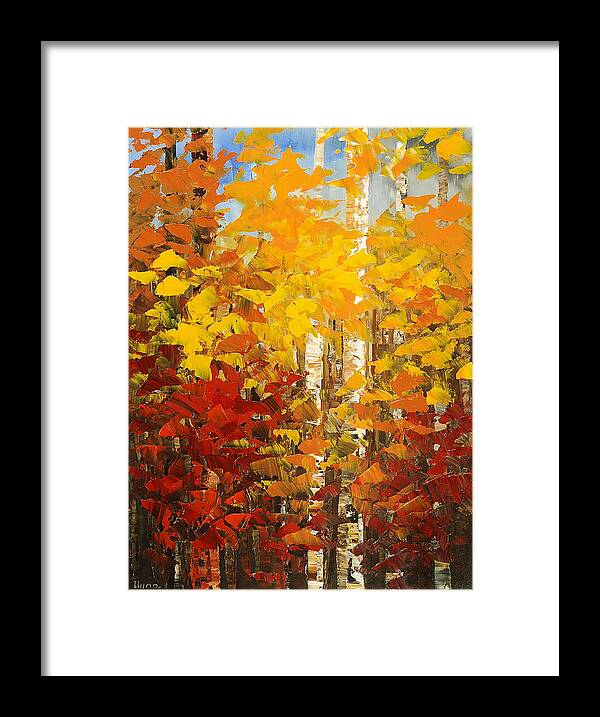 Impressionist Framed Print featuring the painting Vermont Palette by Tatiana Iliina