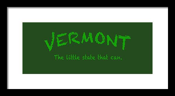 Vermont Framed Print featuring the photograph Vermont The Little State by George Robinson