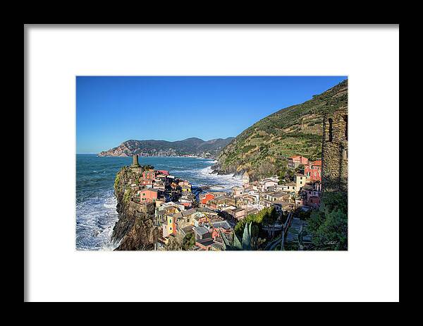 Italy Framed Print featuring the photograph Vernazza in Cinque Terre by Cheryl Strahl