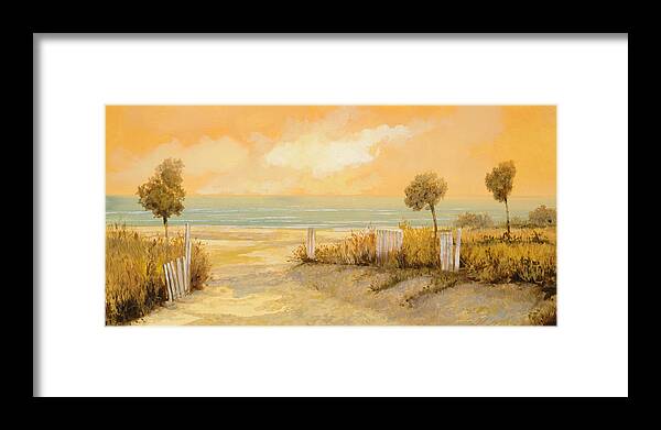 Beach Framed Print featuring the painting Verso La Spiaggia by Guido Borelli
