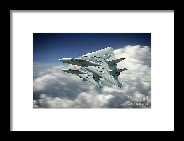 F-14 Tomcat Framed Print featuring the digital art VF-101 Grim reapers by Airpower Art