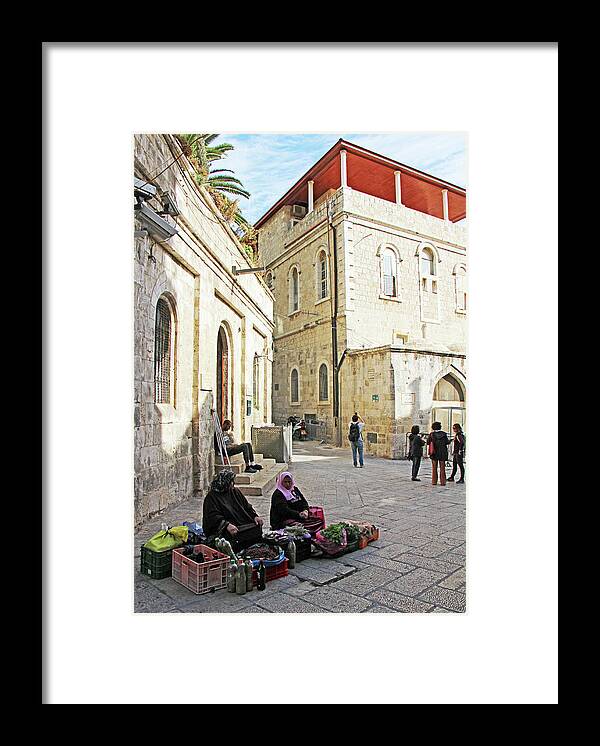 Tourist Framed Print featuring the photograph Via Delorossa Sellers by Munir Alawi
