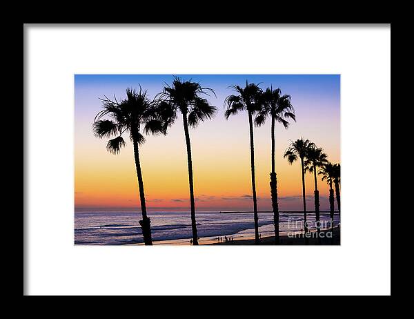 Beach Framed Print featuring the photograph Vibrant Silhouettes by David Levin