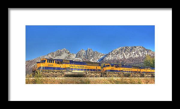 Sam Amato Framed Print featuring the photograph Vibrant Train by Sam Amato
