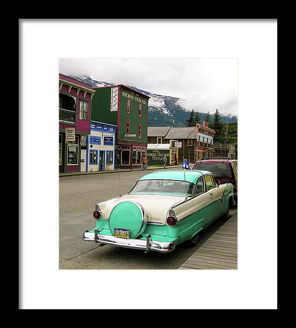 Ford Framed Print featuring the photograph Vicky in Skagway by Jim Mathis