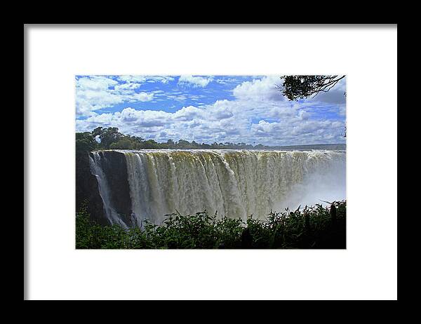 Victoria Falls Framed Print featuring the photograph Victoria Falls Zimbabwe by Richard Krebs