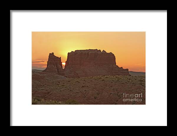 Landscape Framed Print featuring the photograph Victory Butte at Dawn by Dennis Hammer
