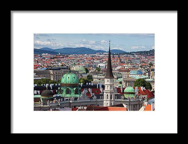 Vienna Framed Print featuring the photograph Vienna Capital City of Austria Cityscape by Artur Bogacki