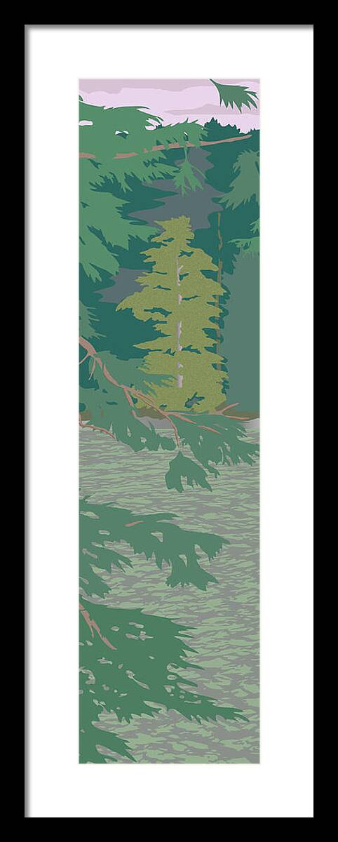 Vacation Framed Print featuring the digital art View from Camp Door by Marian Federspiel