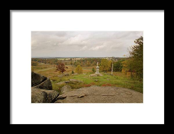 Gettysburg Framed Print featuring the photograph View from Little Round Top 2 by Mick Burkey