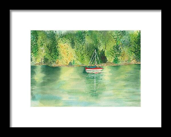 Millbay Framed Print featuring the painting View from Millbay Ferry by Vicki Housel