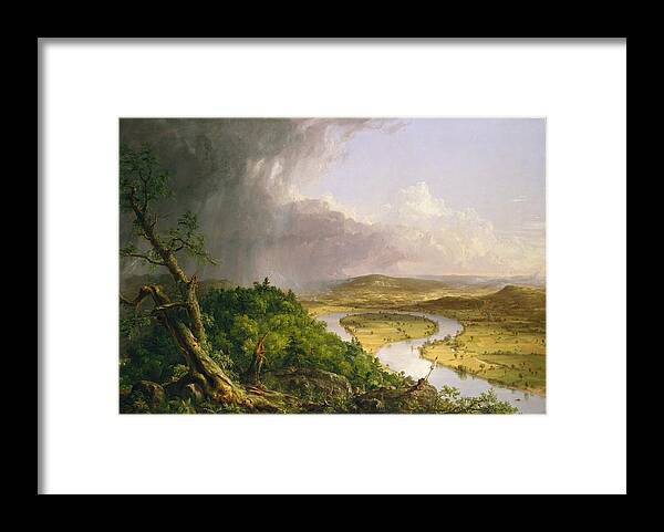 Thomas Cole Framed Print featuring the painting View from Mount Holyoke by MotionAge Designs