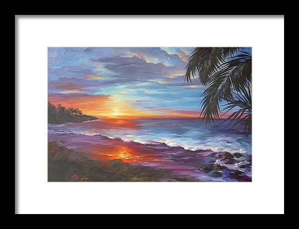 Beach Framed Print featuring the painting View From the Hammock by Dina Dargo