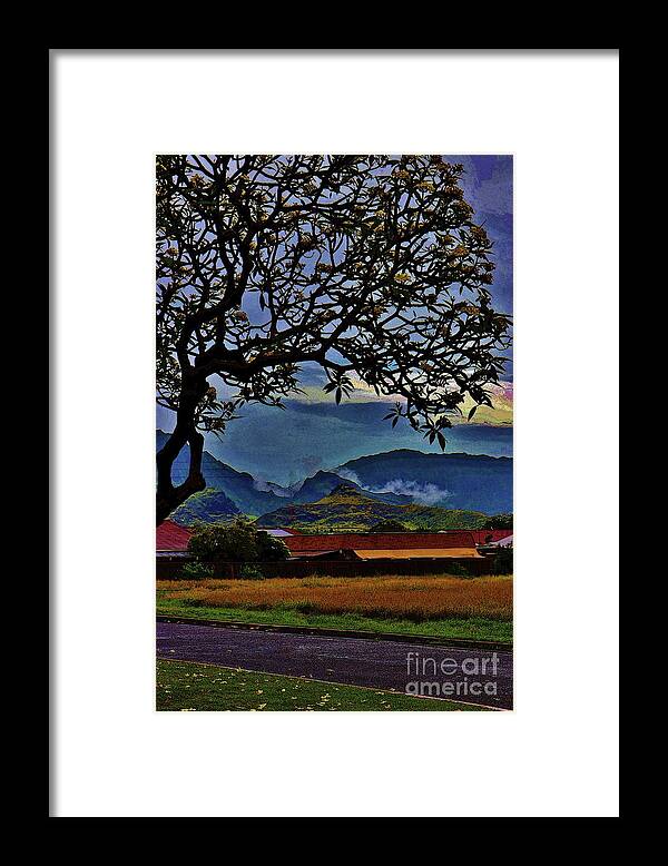 Waianae Intermediate School Framed Print featuring the photograph View From the School Yard by Craig Wood