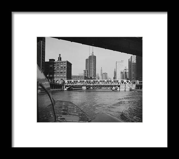 Wendella Framed Print featuring the photograph View of Chicago Skyline From Boat by Chicago and North Western Historical Society
