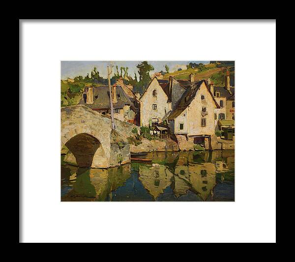 Westchilov Framed Print featuring the painting View of Dinan by MotionAge Designs