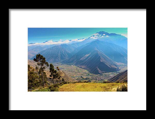 Peru Framed Print featuring the photograph View of the Valley, Cusco, Peru by Aashish Vaidya