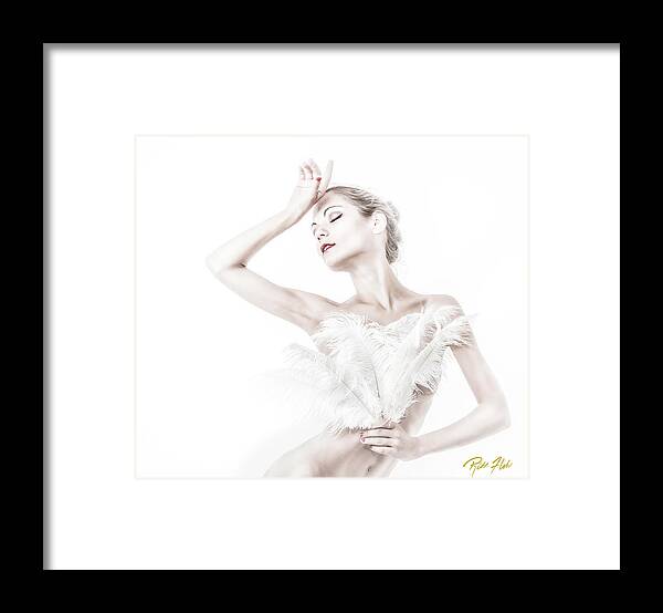 Models Framed Print featuring the photograph VikTory in White - Feathered by Rikk Flohr