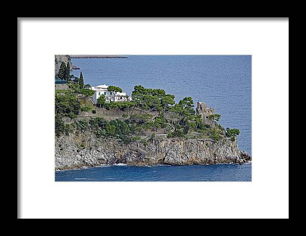 Amalfi Coast Framed Print featuring the photograph Villa Owned By Sophia Loren On The Amalfi Coast In Italy by Rick Rosenshein