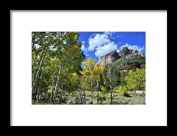 Humboldt-toiyabe National Forest Framed Print featuring the photograph Village Beneath Mt. Charleston by Ray Mathis