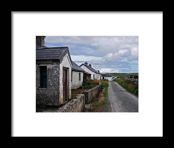 Village Framed Print featuring the photograph Village By The Sea by Vicki Lea Eggen