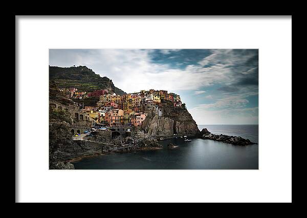 Michalakis Ppalis Framed Print featuring the photograph Village of Manarola CinqueTerre, Liguria, Italy by Michalakis Ppalis