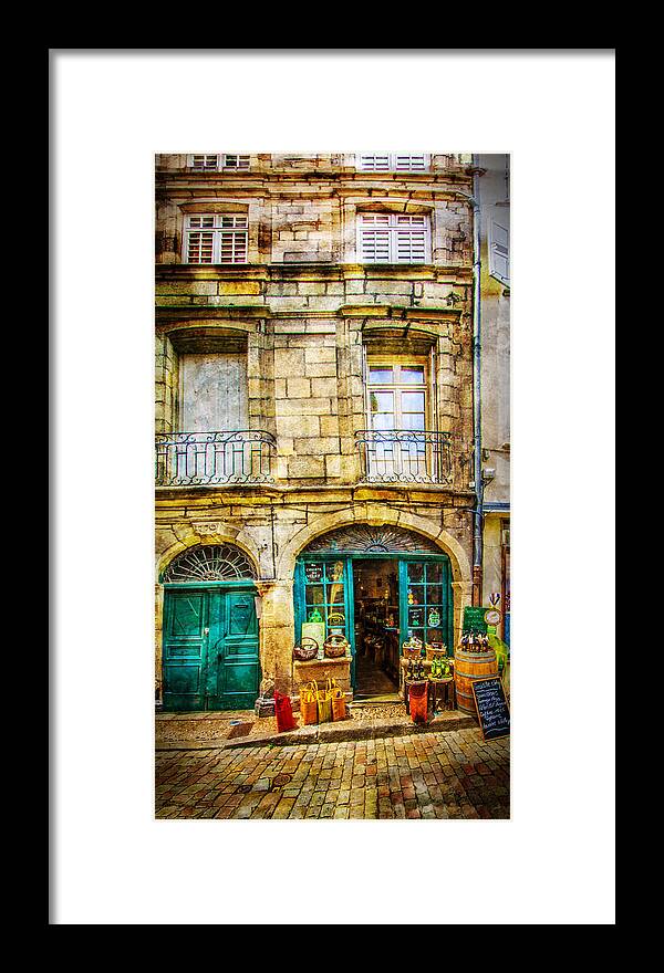 French Framed Print featuring the photograph Village Wines by Debra and Dave Vanderlaan