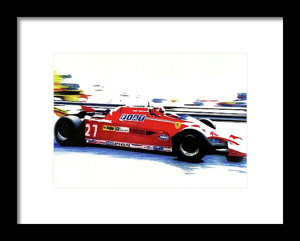 Ferrari Framed Print featuring the mixed media Villeneuve by Lyle Brown