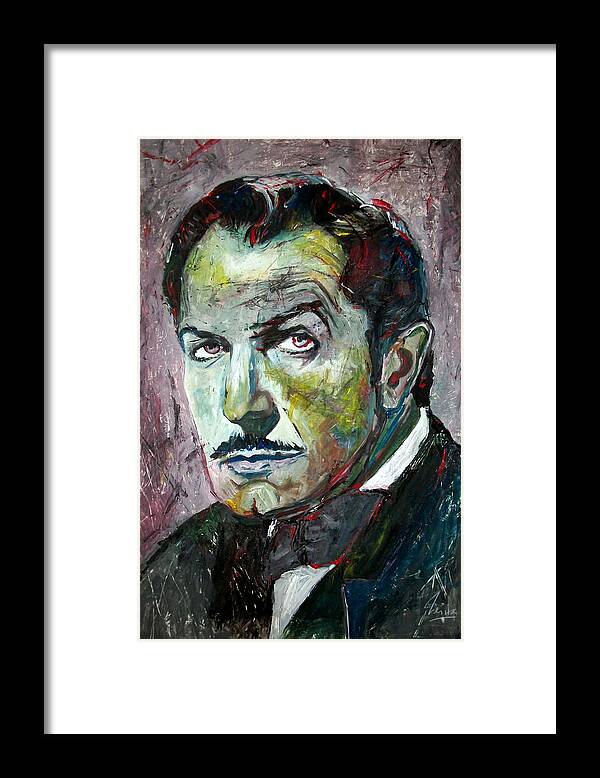 Vincent Framed Print featuring the painting Vincent Price by Marcelo Neira